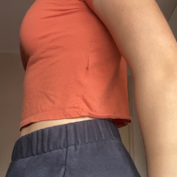 orange cotton crop top - Picture 3 of 4